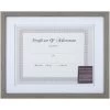 11x14 Matted To 8.5x11 White Linear Frame With White Mat Document Frame -Home Decor Shop 11x14 matted to 8.5x11 white linear frame with white mat document frame