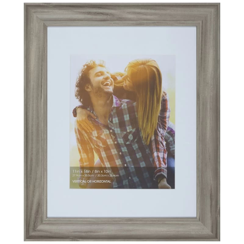 11x14 Matted To 8x10 Scoop With White Mat Wall Frame, Whitewash 3 11x14 Matted To 8x10 Scoop With White Mat Wall Frame, Whitewash