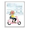 12X16 Framed Couple On Scooter Canvas Wall Art -Home Decor Shop 12x16 framed couple on scooter canvas wall art