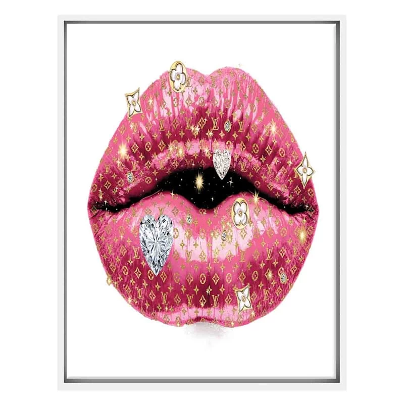 16X12 Framed Glam Lips Canvas Wall Art 3 16X12 Framed Glam Lips Canvas Wall Art