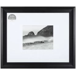16x20 Matted To 8x10 Scoop Profile With White Mat Wall Frame, Black