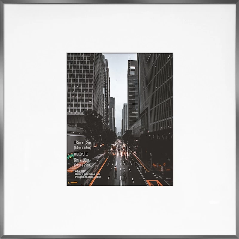 18.5x18.5 Matted To 8x10 Wall Frame, Gun Metal 3 18.5x18.5 Matted To 8x10 Wall Frame, Gun Metal