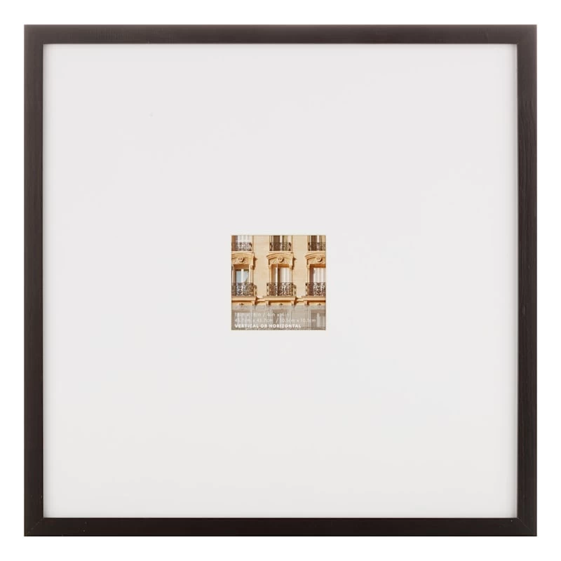 18x18 Matted To 4x4 Wall Frame, Black 3 18x18 Matted To 4x4 Wall Frame, Black
