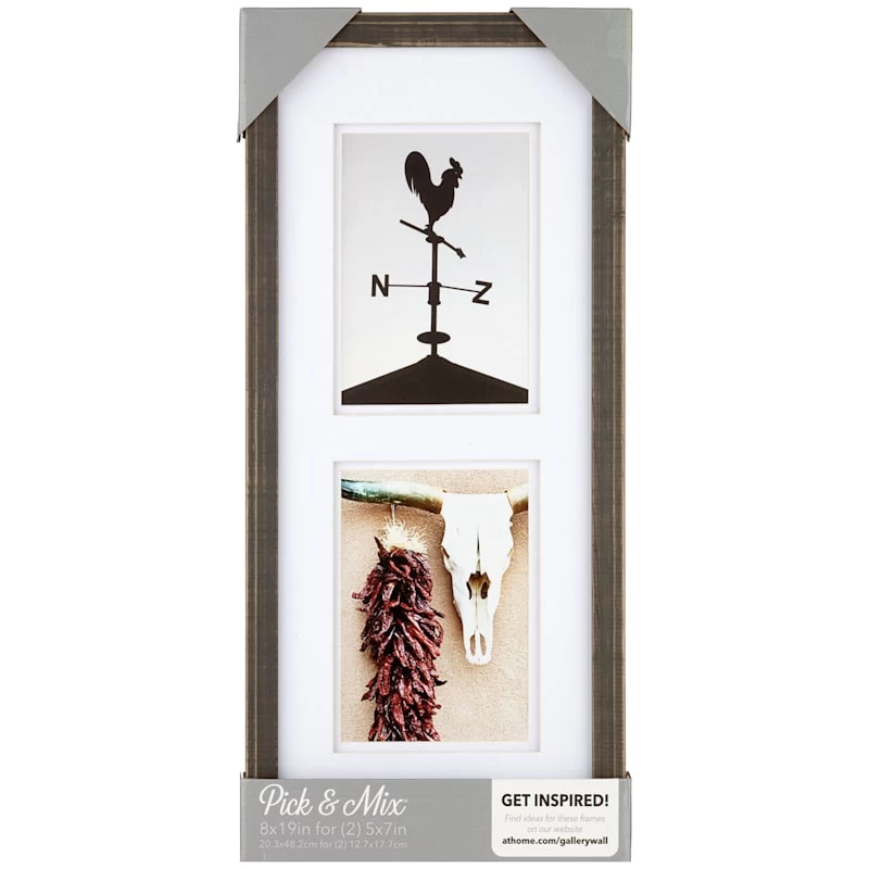 2-Opening Pick & Mix Blackwash Photo Frame, 9x20 4 2-Opening Pick & Mix Blackwash Photo Frame, 9x20 - Image 2