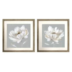 2-Piece Framed Sleeping Beauty Florals Wall Art, 17"