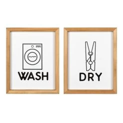 2-Piece Wash Dry Wall Art, 8x10