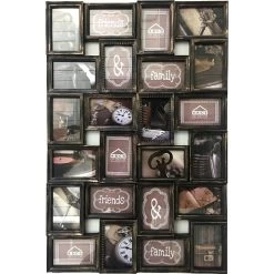 24-Opening Bronze Antique Brushed Collage, 35x23