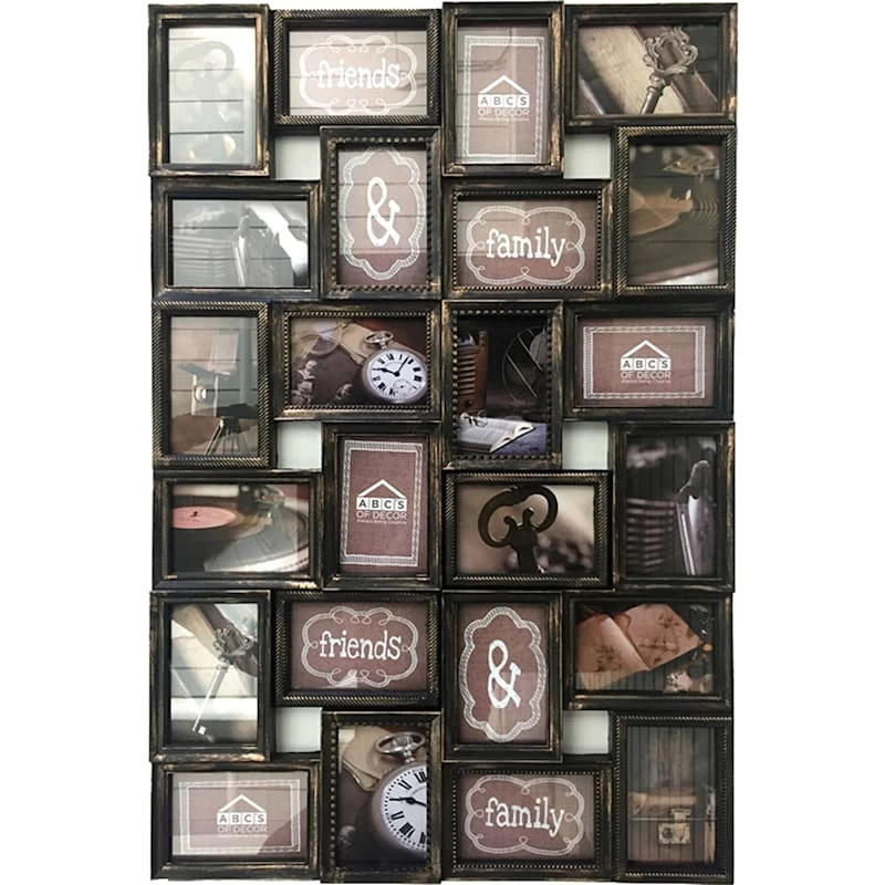 24-Opening Bronze Antique Brushed Collage, 35x23 3 24-Opening Bronze Antique Brushed Collage, 35x23