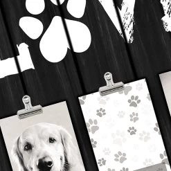 3-Clip Love With Paw Printed Photo Collage, 15.7x17.5 -Home Decor Shop 3 clip love with paw printed photo collage 15.7x17.5 1