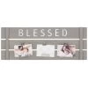 3-Opening Greywash Plank With Blessed Cutout Word Clip Collage Frame -Home Decor Shop 3 opening greywash plank with blessed cutout word clip collage frame