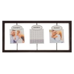 3-Opening Photo Collage With Thankful, Grateful, Blessed Photo Clip, 4"