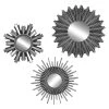 3-Piece Accent Wall Mirror Set, 14" -Home Decor Shop 3 piece accent wall mirror set 14