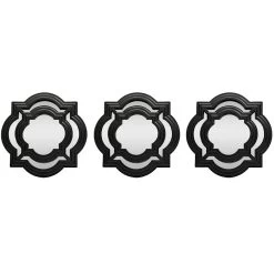 3-Piece Black Wall Mirror Set, 10"