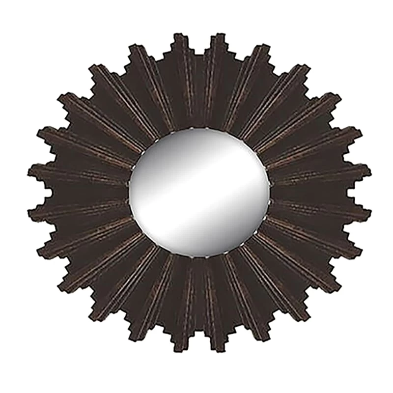 3-Piece Brown Wall Mirror Set 4 3-Piece Brown Wall Mirror Set - Image 2