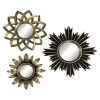 3-Piece Gold Accent Wall Mirror Set -Home Decor Shop 3 piece gold accent wall mirror set