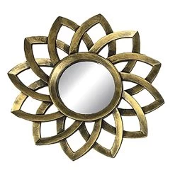 3-Piece Gold Accent Wall Mirror Set -Home Decor Shop 3 piece gold accent wall mirror set 2