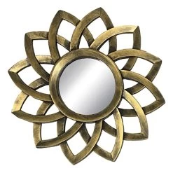 3-Piece Gold Accent Wall Mirror Set -Home Decor Shop 3 piece gold accent wall mirror set 4