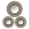 3-Piece Gold Chain Framed Round Wall Mirror Set, 15" 1 3-Piece Gold Chain Framed Round Wall Mirror Set, 15" -Home Decor Shop 3 piece gold chain framed round wall mirror set 15