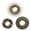 3-Piece Gold Framed Ornate Accent Wall Mirror Set -Home Decor Shop 3 piece gold framed ornate accent wall mirror set
