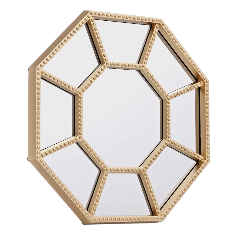 3-Piece Gold Octagon Mirror Set, 10" 5 3-Piece Gold Octagon Mirror Set, 10" - Image 3