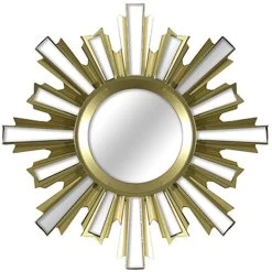 3-Piece Gold Ornate Wall Mirror Set, 10" -Home Decor Shop 3 piece gold ornate wall mirror set 10 2