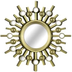 3-Piece Gold Ornate Wall Mirror Set, 10" -Home Decor Shop 3 piece gold ornate wall mirror set 10 3