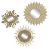 3-Piece Gold Sunburst Accent Wall Mirror Set 1 3-Piece Gold Sunburst Accent Wall Mirror Set -Home Decor Shop 3 piece gold sunburst accent wall mirror set