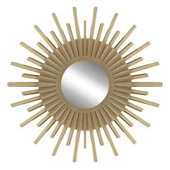 3-Piece Gold Sunburst Accent Wall Mirror Set -Home Decor Shop 3 piece gold sunburst accent wall mirror set 2