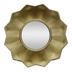 3-Piece Gold Sunburst Wall Mirror Set, 10" 8 3-Piece Gold Sunburst Wall Mirror Set, 10" -Home Decor Shop 3 piece gold sunburst wall mirror set 10 2