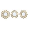 3-Piece Gold Wall Mirror Set -Home Decor Shop 3 piece gold wall mirror set