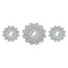 3-Piece Grey Floral Accent Wall Mirror Set 2 3-Piece Grey Floral Accent Wall Mirror Set -Home Decor Shop 3 piece grey floral accent wall mirror set