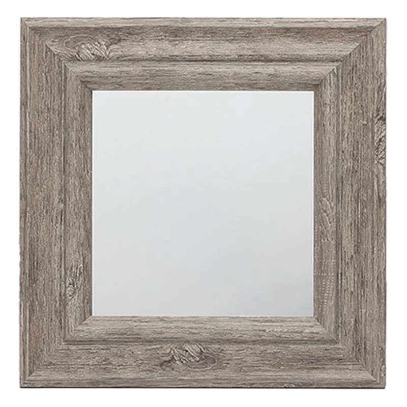 3-Piece Light Grey Square Wall Mirror Set, 10" 4 3-Piece Light Grey Square Wall Mirror Set, 10" - Image 2