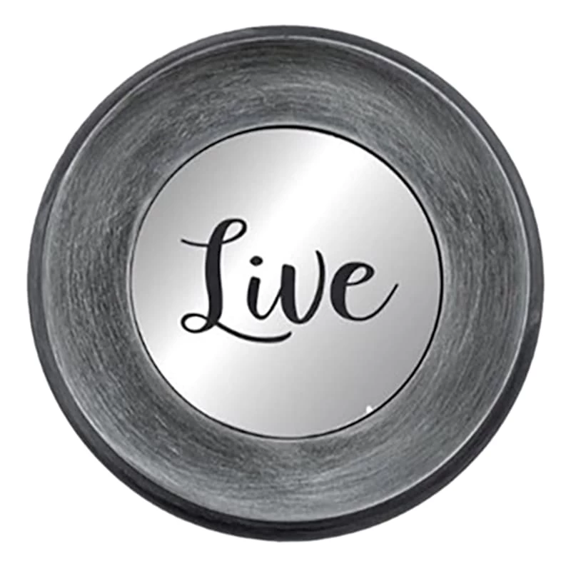 3-Piece Live, Love, Laugh Silver Framed Wall Mirror Set, 10" 5 3-Piece Live, Love, Laugh Silver Framed Wall Mirror Set, 10" - Image 3