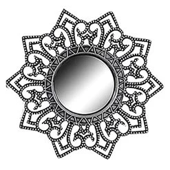 3-Piece Ornate Decorative Wall Mirror Set, 10" -Home Decor Shop 3 piece ornate decorative wall mirror set 10 2