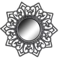 3-Piece Ornate Decorative Wall Mirror Set, 10" -Home Decor Shop 3 piece ornate decorative wall mirror set 10 5