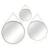 3-Piece Round Mirror Set W/Chain Hanger -Home Decor Shop 3 piece round mirror set w chain hanger