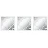 3-Piece White Peony Wall Mirror Set, 10" -Home Decor Shop 3 piece white peony wall mirror set 10