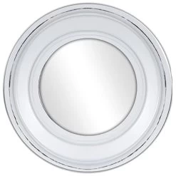 3-Piece Whitewashed Round Wall Mirror Set, 10" -Home Decor Shop 3 piece whitewashed round wall mirror set 10 4