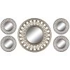5-Piece Framed Round Wall Mirror Set -Home Decor Shop 5 piece framed round wall mirror set