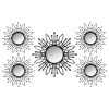 5-Piece Metallic Framed Floral Burst Wall Mirror Set -Home Decor Shop 5 piece metallic framed floral burst wall mirror set