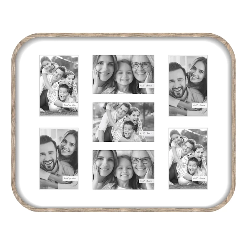 7-Opening Rounded Collage Frame, 20x16 3 7-Opening Rounded Collage Frame, 20x16