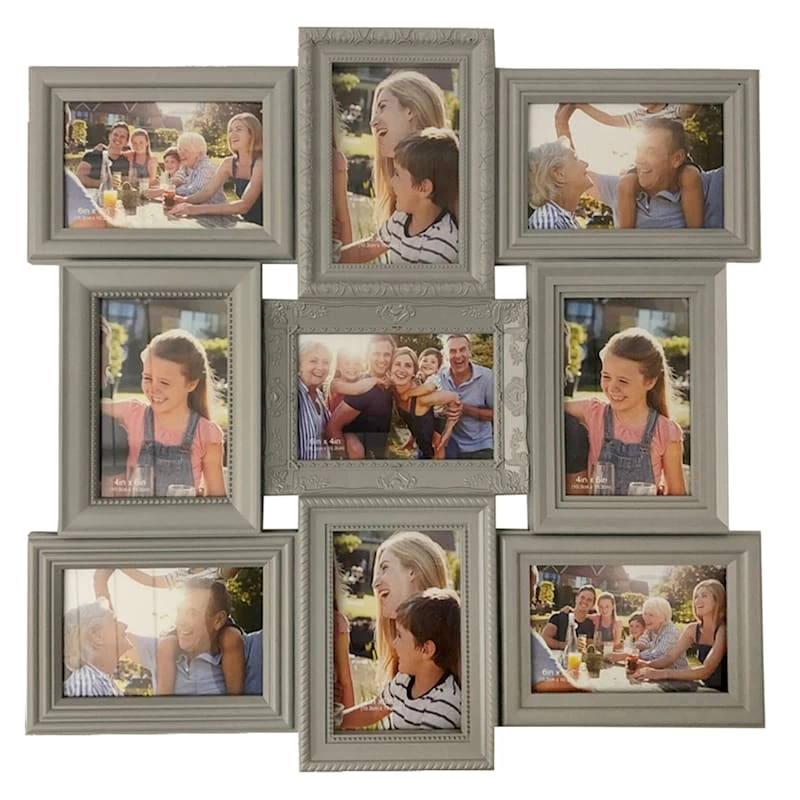 9-Opening Grey Collage, 20" 3 9-Opening Grey Collage, 20"