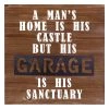A Mans Home Wall Art, 16" -Home Decor Shop a mans home wall art 16