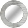 Accordion Galvanized Metal Round Wall Mirror, 27" 1 Accordion Galvanized Metal Round Wall Mirror, 27" -Home Decor Shop accordion galvanized metal round wall mirror 27