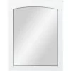 Arched White Wood Framed Wall Mirror, 24x30 2 Arched White Wood Framed Wall Mirror, 24x30 -Home Decor Shop arched white wood framed wall mirror 24x30 1