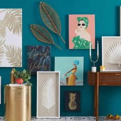 Bamboo Leaf Wall Decor, 12x32 -Home Decor Shop bamboo leaf wall decor 12x32 3