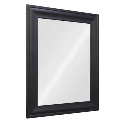 Black Barb Framed Wall Mirror, 22x28