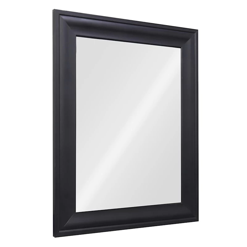 Black Barb Framed Wall Mirror, 22x28 3 Black Barb Framed Wall Mirror, 22x28