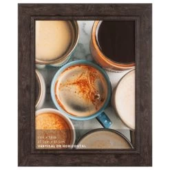 Black Barn Wood Flat Profile With Inner Line Wall Frame, 11x14