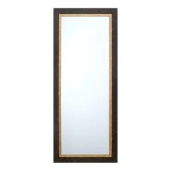 Black & Gold Framed Wall Mirror, 24x58